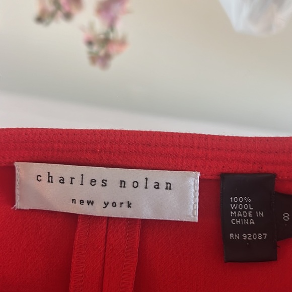 Charles Nolan red wool dress size 8 - Picture 9 of 9